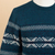 100% alpaca men's sweater, 'Andean Teal Sky' - Men's Knit Teal Sweater Made from 100% Alpaca in Peru (image 2f) thumbail