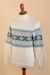 100% alpaca men's sweater, 'Clouds in the Andes' - 100% Alpaca Men's Pullover Sweater with Geometric Design (image 2c) thumbail