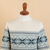 100% alpaca men's sweater, 'Clouds in the Andes' - 100% Alpaca Men's Pullover Sweater with Geometric Design