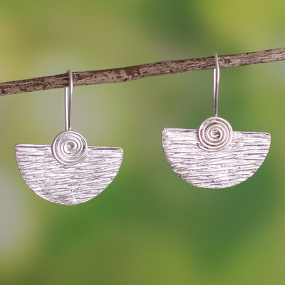 Pendientes colgantes de plata de ley - Aretes colgantes modernos de plata esterlina de Perú