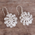 Sterling silver filigree dangle earrings, 'Favorite Flower' - Artisan Crafted Sterling Silver Filigree Earrings