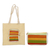 Self-storing cotton tote bag, ‘Madam Handiness’ - Peruvian Cotton Tote Bag in a Multicolor Blend Alpaca Case
