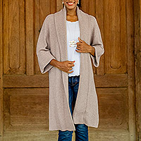 Cotton and baby alpaca blend sweater coat, Instant Favorite