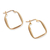 Gold-plated hoop earrings, 'Golden Goddess of the Lakes' - 18k Gold-plated Squared Modern Hoop Earrings from Peru thumbail