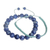 Sodalith-Perlenarmbänder, (Paar) - Paar handgefertigte Sodalith-Perlen- und Makramee-Armbänder