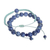 Sodalite beaded bracelets, 'Barefoot Stride' (pair) - Pair of Hand-crafted Sodalite Beaded and Macrame Bracelets