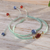 Gold-accented gemstone pendant bracelets, 'Sea Connections' (pair) - Gemstone Bracelets with 24k Gold Accents (Pair)