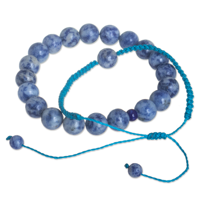 Sodalith-perlenarmbänder, (paar) - handgefertigte sodalith-perlenarmbänder (paar)
