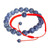 Sodalith-Perlenarmbänder, (Paar) - Paar handgefertigte Sodalith-Perlen- und Makramee-Armbänder
