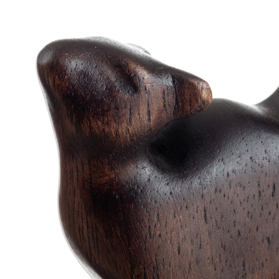 Esculturas de madera, (par) - Esculturas de madera con temática de gatos talladas a mano de Perú (par)