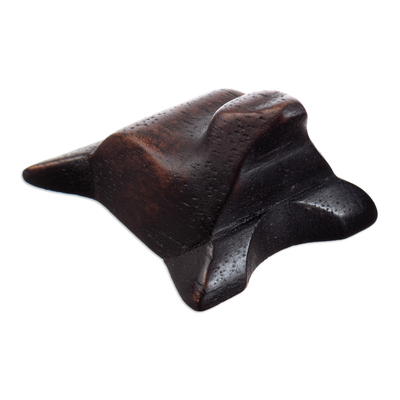 Figuras de madera, 'Madre Foca y Niño' (Pareja) - Figuras de animales de foca talladas a mano en madera de cedro (par)