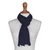 100% baby alpaca scarf, 'Midnight Blue Gossamer' - Textured 100% Baby Alpaca Scarf in Navy from Peru