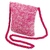 Jute knit bag, 'Beauty in Pink' - Fuchsia and White Bag Knit from Jute with Cheesewood Beads