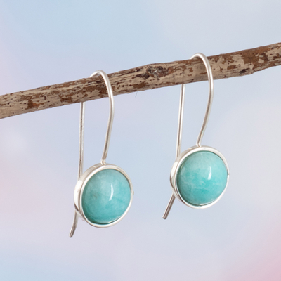 Amazonite and Sterling Silver Drop Earrings Made in Peru - Lagoon  Reflection | NOVICA