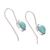 Amazonite drop earrings, 'Lagoon Reflection' - Amazonite and Sterling Silver Drop Earrings Made in Peru