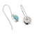 Amazonite drop earrings, 'Lagoon Reflection' - Amazonite and Sterling Silver Drop Earrings Made in Peru