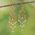 Freshwater cultured pearl chandelier earrings, 'Heart Filigree' - Cultured Pearls and Gold-plated Filigree Chandelier Earrings (image 2) thumbail