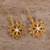 Ohrhänger aus Zuchtperlen - Vergoldete, filigrane, florale Ohrhänger mit Zuchtperlen