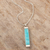 Amazonite pendant necklace, 'Sweet Azure' - Modern Aqua Blue Amazonite and Andean Silver Necklace