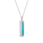 Amazonite pendant necklace, 'Sweet Azure' - Modern Aqua Blue Amazonite and Andean Silver Necklace