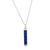 Collar con colgante de sodalita - Collar Moderno de Sodalita Azul Profundo y Plata Andina