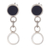 Onyx dangle earrings, 'Heavenly Shadows' - Onyx and 925 Sterling Silver Modern Fashion Dangle Earrings (image 2a) thumbail