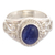 Sodalite cocktail ring, 'Radiant Elegance' - Peru Ornate Silver and Sodalite Single Stone Ring thumbail