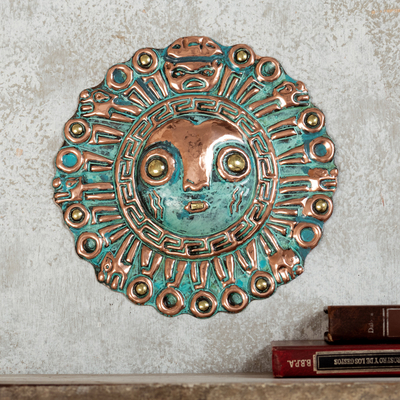 Copper and bronze mask, ‘Sun of Coricancha 