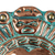 Kupfer- und Bronzemaske, „Sonne von Coricancha“ - Handgefertigte peruanische Wandmaske aus Kupfer und Bronze