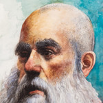 'Mature Gaze' - Original Watercolor Portrait Painting