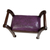 Wood and leather bench, 'Regal' - Hand Crafted Wood and Leather Bench from Peru