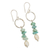 Amazonite and cultured pearl dangle earrings, 'Aquatic Discovery' - Handcrafted Amazonite and Cultured Pearl Dangle Earrings