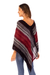 Baby alpaca blend poncho, 'Reds and Grays' - Poncho Handmade from Baby Alpaca Blend in Peru (image 2d) thumbail