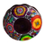Dried gourd catchall, 'Multicolor Flight' - Hand-carved Hand-painted Dried Gourd Catchall from Peru