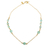 Gold-plated opal station necklace, 'Floating Opals' - Opal Beaded Station Necklace with 18k Gold Plate thumbail