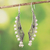 Pendientes colgantes de filigrana de perlas cultivadas - Pendientes de filigrana de plata de ley con perlas cultivadas