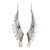 Pendientes colgantes de filigrana de perlas cultivadas - Pendientes de filigrana de plata de ley con perlas cultivadas