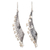 Cultured pearl filigree dangle earrings, 'Memory of a Waterfall' - Sterling Silver Filigree Earrings with Cultured Pearls