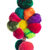 Pompom keychain, 'Andean Blossom' - Handcrafted Multicolour Andean Flower Keychain from Peru
