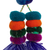 Pompon-Schlüsselanhänger - Mehrfarbiger Pompon-Schlüsselanhänger aus Peru