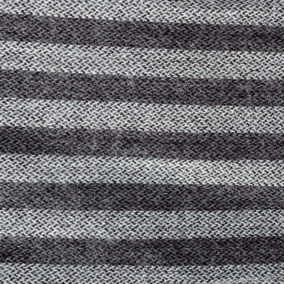 Alpaca blend reversible poncho, 'Dual Stripes' - Alpaca Blend Reversible Poncho in Grey and Black