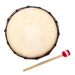 Leather and wood drum, 'Sacred Sound' - Leather and Cumaru Wood Drum Handcrafted in Peru