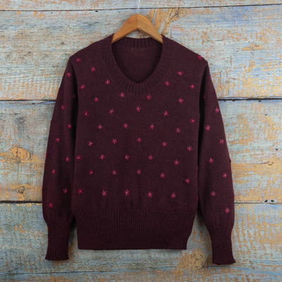 100% alpaca sweater, Cerise Springs