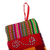 Embroidered Christmas stocking, 'Christmas with Flowers' - Peruvian Handcrafted Christmas Stocking with Andean Details