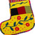Embroidered Christmas stocking, 'Christmas Flora' - Handcrafted Yellow Christmas Stocking with Andean Details