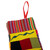 Embroidered Christmas stocking, 'Christmas Flora' - Handcrafted Yellow Christmas Stocking with Andean Details