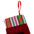 Embroidered Christmas stocking, 'Christmas Evenings' - Handcrafted Red Christmas Stocking with Andean Details