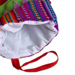 Embroidered Christmas stocking, 'Christmas Winds' - Handcrafted Green Christmas Stocking with Andean Details