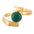 Gold-plated chrysocolla single-stone ring, 'Window to the Earth' - 18k Gold-Plated and Chrysocolla Single-Stone Ring from Peru thumbail