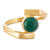 Gold-plated chrysocolla single-stone ring, 'Window to the Earth' - 18k Gold-Plated and Chrysocolla Single-Stone Ring from Peru (image 2b) thumbail